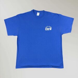 Trader Joe's Crew T-Shirt Short Sleeve Boat Paddles Employee Blue Size 2XL